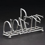 antique 1898 solid silver cigarette toast rack