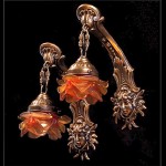 vintage 1920s Art nouveau petite pair of french wall sconces