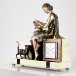 vintage 1920s french art deco sculpture mantel clock z