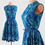 vintage 1950s floral cotton day dress