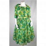 vintage 1950s floral dress