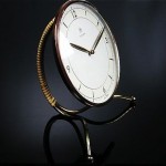 vintage 1950s junghans brass table clock