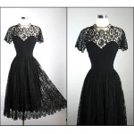 vintage 1950s pauline trigere lace cocktail dress z