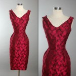 vintage 1950s silk cocktail dress z