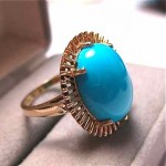 vintage 1950s sleeping beauty turquoise ring