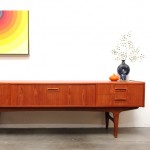 vintage 1960s danish modern teak credenza sideboard z