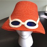 vintage 1960s italian straw sunglass hat