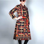 vintage 1960s print dress coat z