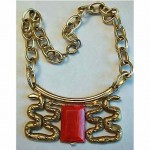 vintage 1970s lanvin snakes lucite necklace