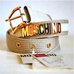 vintage 1980s moschino canvas belt