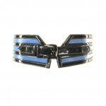 vintage 1980s ysl striped corset patent leather belt