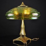 vintage art nouveau pallme koeniz bronze table lamp z