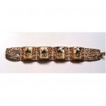 vintage chinese filigree bone scrimshaw bracelet