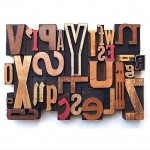 vintage collection of letterpress wood blocks