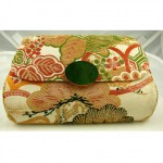 vintage gumps japanese obi handbag with genuine jade clasp z