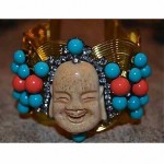 vintage larry vrba buddha cuff bracelet
