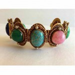 vintage late 19th century colored stones bracelet