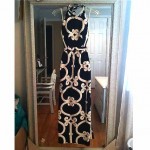 vintage malia print maxi dress