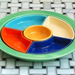 vintage mint fiesta ware relish tray