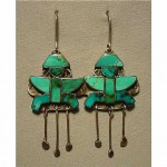 vintage sterling turquoise earrings