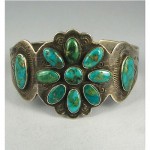 vintage turquoise cluster bracelet