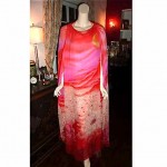 vintage unlabeled hanae mori 2-piece caftan dress set