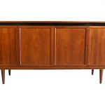 vintage walnut credenza