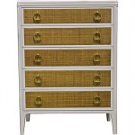 vintage dresser with caned drawers