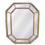 vintag gold faux bamboo mirror