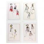 vintage 1960s balmain sketches for framing