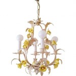 vintage 1960s Italian tole chandelier