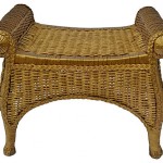 vintage gilded wicker bench