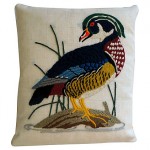 vintage crewel pillow