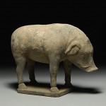 ancient chinese han dynasty pottery boar