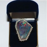 antique 18k australian opal ring