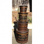 antique 1900s dutch boy stacked paint cans trade sign z