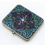 antique 19th century russian solid silver enamel cigarette case