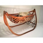 antique c. 1980 bentwood field cradle