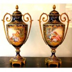 antique french sevres porcelain vases