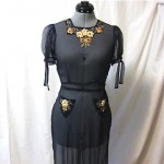 vintage 1930s sheer embroidered dress z