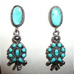 vintage 1930s sterling turquoise earrings