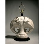vintage 1950s ceramic elephant head lamp z