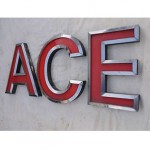 vintage 1950s shop sign display letters