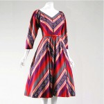 vintage 1952 claire mccardell for townley serape day dress