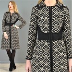 vintage 1960s graphic coat dress z