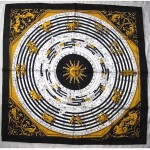 vintage 1963 hermes zodiac silk scarf