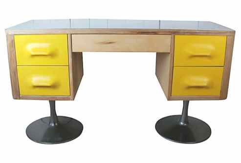 vintage 1970s broyhill desk