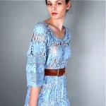 vintage 1970s crochet dress