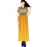 vintage 1970s goldworm maxi dress