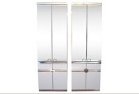 vintage 1970s pair of pierre cardin mirrored cabinets